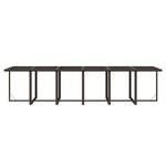 vidaXL Ensemble à dîner de jardin coussins 17Pièces Résine tressée Marron