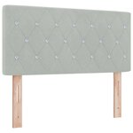 Lit à ressort avec matelas vidaXL Gris clair 90x190 cm Velours
