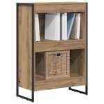 vidaXL Bibliothèque Chêne artisan 80 x 30 x 155 cm Bois d'ingénierie