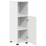 vidaXL Cabinet de salle de bain avec stockage Blanc 30 x 35 x 95 cm