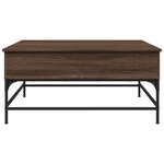 vidaXL Table basse chêne marron 95x95x45 cm bois d'ingénierie et métal