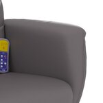 vidaXL Fauteuil inclinable de massage avec repose-pied gris similicuir