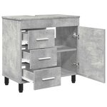 vidaXL Unité de vanité de salle de bain Gris béton 60 x 35 x 60 cm