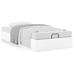 vidaXL Cadre de lit ottoman sans matelas blanc 80x200 cm similicuir