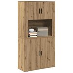 vidaXL Haut Armoire Chêne artisanal 80 x 33 x 150 cm Bois d'ingénierie