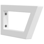 vidaXL Supports d'étagères pour lavabo 2 Pièces blanc trapèze acier
