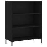 vidaXL Bibliothèque noir 69 5x32 5x90 cm bois d'ingénierie