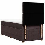 vidaXL Sommier à lattes de lit avec matelas Marron foncé 90x200 cm