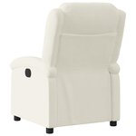 vidaXL Fauteuil inclinable électrique Crème Velours