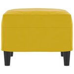vidaXL Repose-pied Jaune 60x50x41 cm Velours