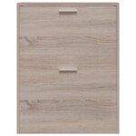 vidaXL Meuble à chaussures en bois avec 2 compartiments Aspect chêne