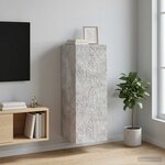 vidaXL Armoire Murale 33 x 34 5 x 90 cm Bois d'ingénierie Gris béton