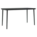 vidaXL Ensemble à manger de jardin 5 Pièces noir résine tressée verre