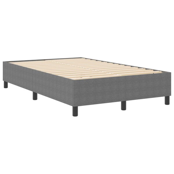 vidaXL Cadre de lit plateforme Gris clair 120 x 200 cm tissu