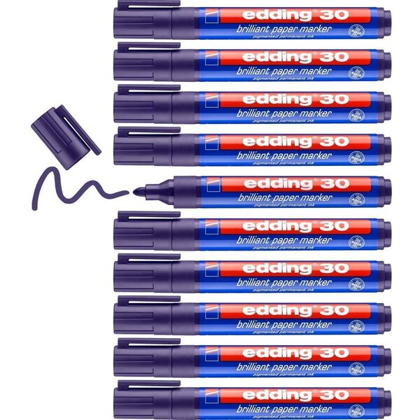 Marqueur papier encre brillante 30 violet 1 5-3 mm x 10 EDDING