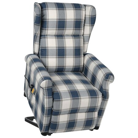 vidaXL Fauteuil de massage Bleu Tissu