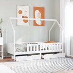 vidaXL Cadre de lit enfants avec tiroirs sans matelas 90x190 cm bois