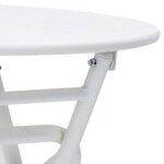 vidaXL Table de Jardin Blanc 50 x 50 x 72 cm Acier