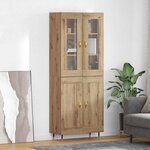 vidaXL Haut Armoire 2 Pièces Chêne artisanal Bois d'ingénierie