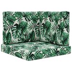 vidaXL Coussin de canapé d'extérieur Polyester Motif feuilles