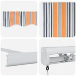 vidaXL Auvent rétractable manuel rayé multicolore 500x300 cm