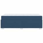 vidaXL Cadre de lit avec matelas Bleu 80 x 200 cm tissu