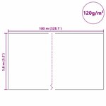 vidaXL Fleece de protection des plantes contre le gel Vert 100 x 1 6 m