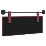 vidaXL Tête de lit suspendue Bordeaux Tissu