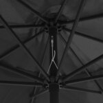 vidaXL Parasol de jardin avec mât en métal 390 cm anthracite