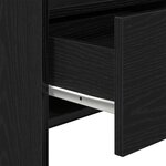 Buffet noir en chêne vidaXL 105x30x70 cm en bois d'ingénierie