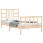 vidaXL Cadre de lit et tête de lit 100x200 cm bois massif