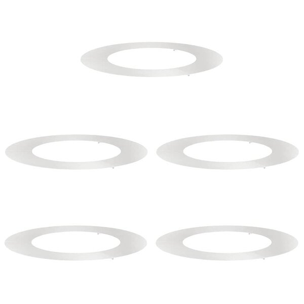 vidaXL Anneaux d'arbre plats 5 Pièces Argent Ø30 / 60 cm Acier inoxydable