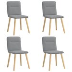 vidaXL Chaises à manger lot de 4 gris clair tissu
