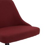 Vidaxl chaise pivotante de salle à manger rouge bordeaux tissu