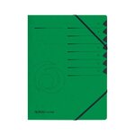 Trieur easyorga A4 en carton 7 compartiments + élastiques Vert HERLITZ