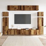 vidaXL Ensemble de meuble TV mural 8 Pièces vieux bois bois d'ingénierie