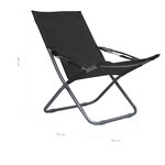 vidaXL Chaises pliables de plage 2 Pièces Tissu Noir