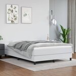 vidaXL Cadre de lit Blanc 140x190 cm Similicuir