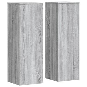 vidaXL Supports pour plantes 2 Pièces sonoma gris bois d'ingénierie