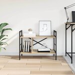 vidaXL Étagère Chêne Sonoma 75 x 30 x 58 5 cm Bois d'ingénierie