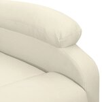vidaXL Fauteuil de massage Crème Tissu