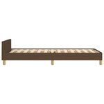 vidaXL Cadre de lit sans matelas marron foncé 90x190 cm tissu