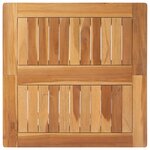 vidaXL Table de bar Naturel 60 x 60 x 105 cm Teck Massif
