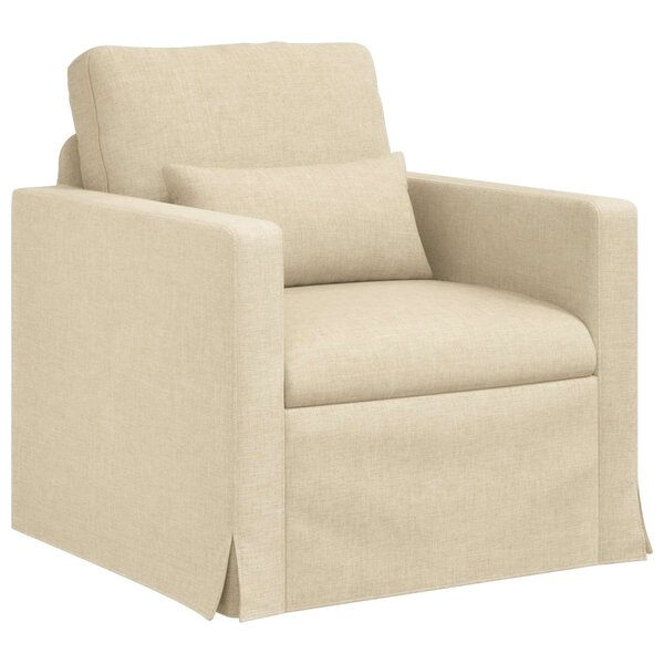 vidaXL Canapé Crème 78 x 78 x 80 cm tissu