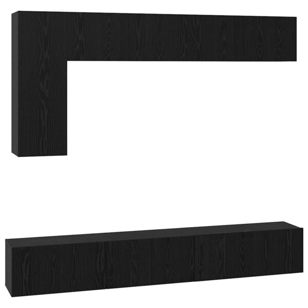 vidaXL Ensemble meuble TV 6 Pièces Chêne noir Bois d'ingénierie