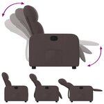 vidaXL Fauteuil inclinable Marron foncé Tissu