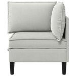 vidaXL Canapé d'angle avec rangement Gris clair Velours