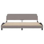 vidaXL Cadre de lit Dover taupe 200x200 cm tissu