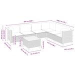 vidaXL Salon de jardin avec coussins 7 Pièces beige résine tressée