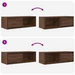 vidaXL Meuble TV chêne marron 80x31x25 5 cm bois d'ingénierie